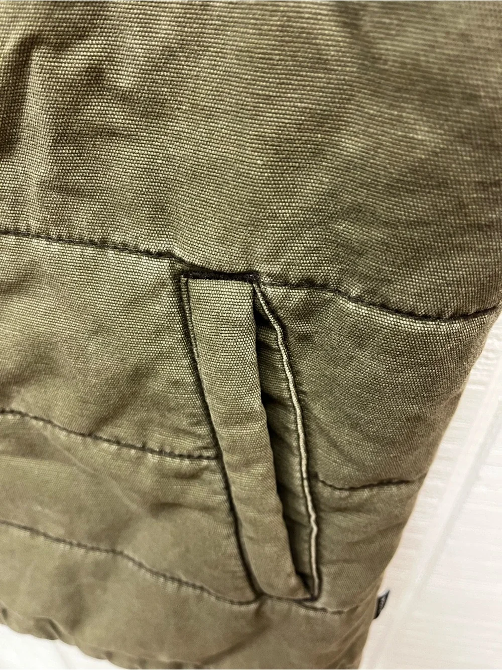 Union Sea//WA Quilted Vintage Twill Vest Men’s Medium Cargo Green Button Front